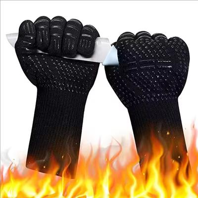 BBQ Microwave Oven Gloves High Temperature Resistance Barbecue Mitts 800 Degrees Fireproof Anti Heat Insulation Glove for Baking