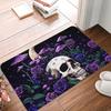 Aesthetic Mushroom Skull Printed Kitchen Carpet Living Room Dining Room Laundry Floor Mat Bath Balcony Hallway Non-Slip Door Mat