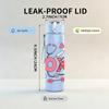 1PC XOXO Love Heart 750ml Color Plastic Sports Water Bottle Leakproof Flip Straw Lid Suitable for Sports Office Home Use