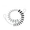 26 Piece Carbon Steel Thread Size Identifier Set Silver Black for Nut Bolt Accurate Measurement of Metric Threads
