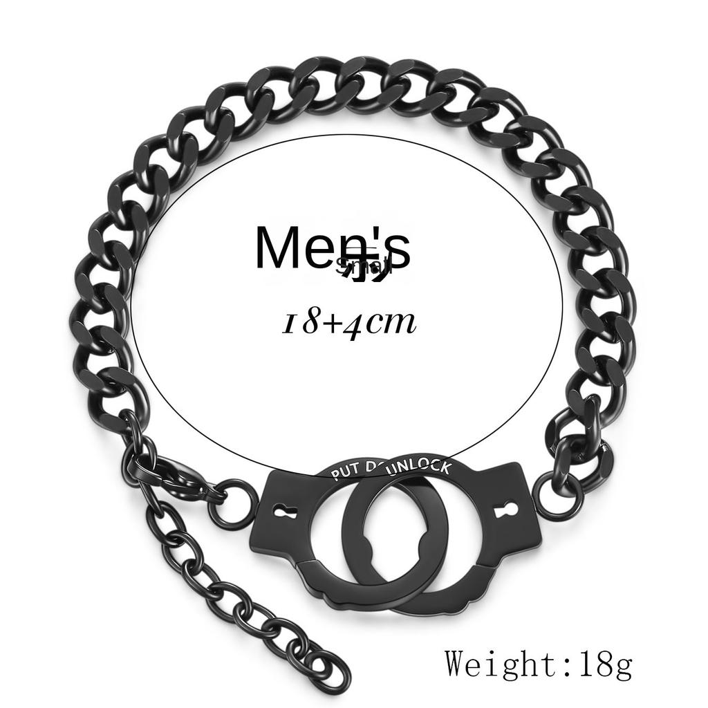 Simple Personality Titanium Steel Handcuffs Bracelet Couple Bracelet Female