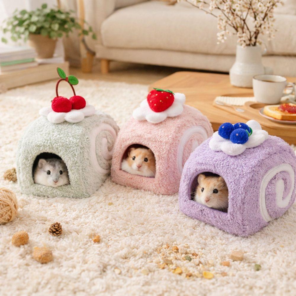 Warm Plush Hamster Cage Cute Pet Sleeping Bag Chinchilla Shelter Bird Hiding House  Small Animal