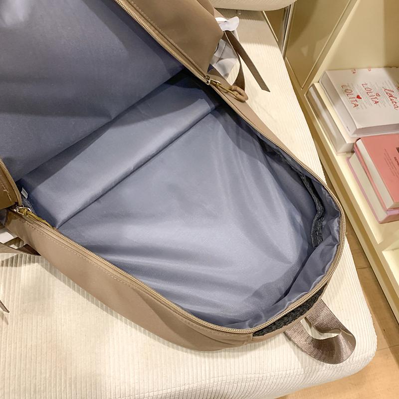 Large Capacity Backpack Lightweight Contrast Color Schoolbag Junior Senior High School Student Backpack with Coin Purse