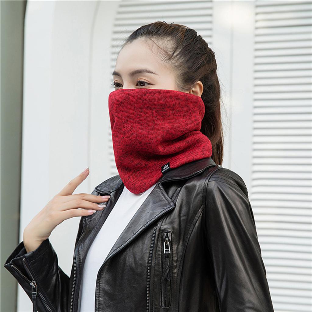 Unisex Solid Cashmere Plush Warm Winter Ring Scarf Women Men Knitted Full Face Mask Snood Neck Scarves Bufanda Thick Muffler New