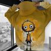 Funny Men's Sweatshirt Casual Long Sleeve Hooded Pullover Cartoon Print Top Fashion Oversized Vintage Men's Hoodie Streetwear