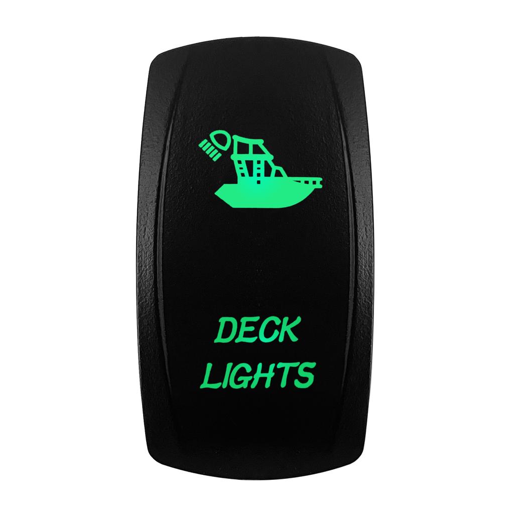 Boat Car Rocker Switch 12V/24V Waterproof Green Led SPST DPDT 20A for ARB/CARLING/NARVA/4x4 Pickup Truck JCB Machine Relays 5