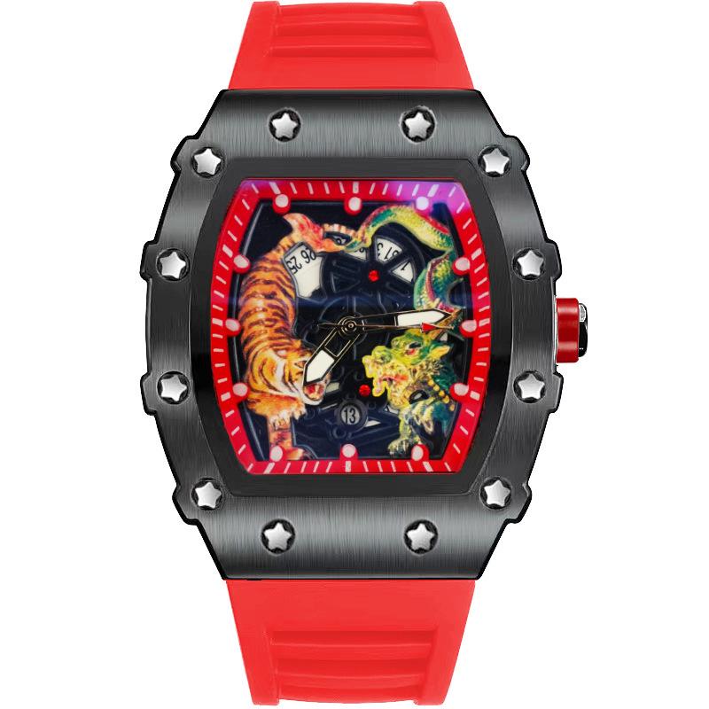 ZIDO Men s Quartz Luminous Waterproof Barrel-Shaped Watch Watch Only