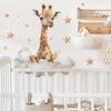 Giraffe Clouds Stars Wall Sticker Self-Adhesive Removable for Bedroom Living Room Hallway Closet Dorm Home Decor Art