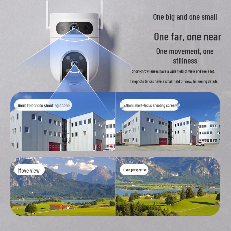 EZVIZ H9c Chytrá domácí bezpečnostní kamera s duálním objektivem (CN verze)