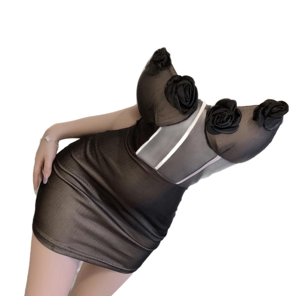 Sex underwear sexy neck strap chest pad meat skirt pure desire wind hip skirt qqny temptation uniform