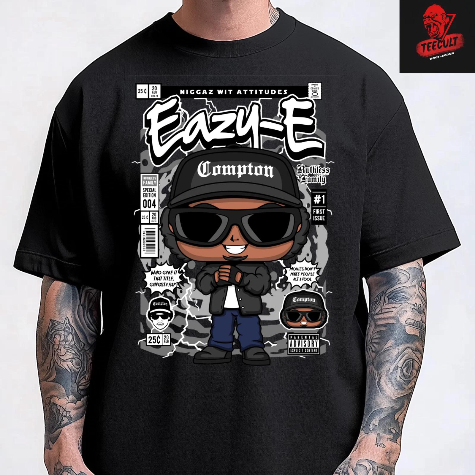 Men s and Women s T-shirts Eazy E Comton East Coast Rap & Hip Hop Comic Unisex Quality Cotton XXL