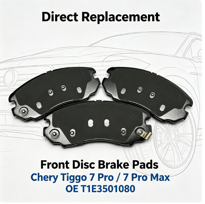 4Pcs Ceramic Front Brake Pads OE T1E3501080 for Chery Tiggo 7 Pro / 7 Pro Max