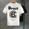 Summer Fashion Heavyweight Retro English Letters 100% Cotton Printed Round Neck High-quality Casual Fitness Street T-shirt