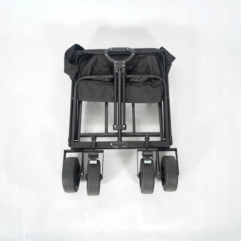 Large Foldable Beach Travel Cart with Trailer 120L