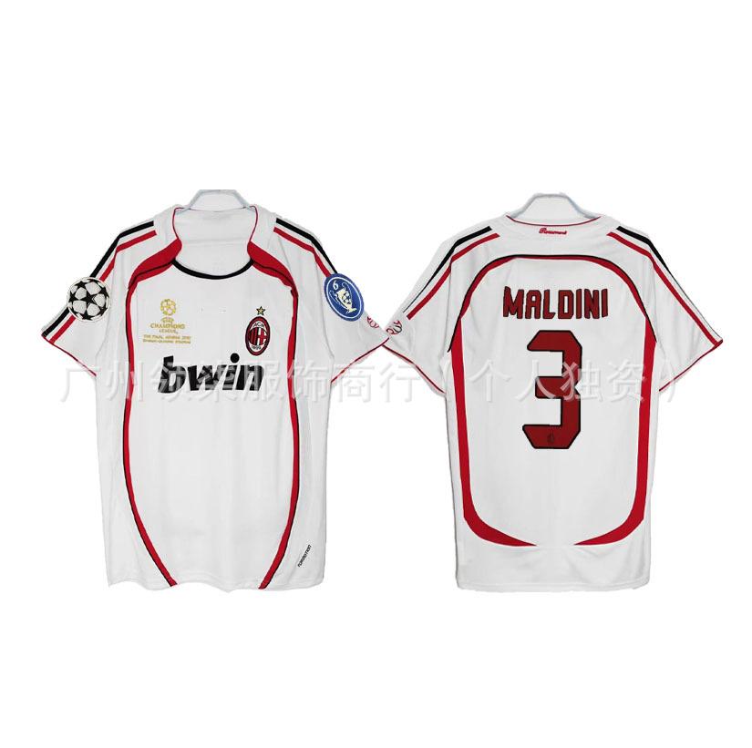 AC Milan retro jersey 0607 season Kaka Maldini Ronaldini Ronaldinho Pirlo collector's edition football jersey