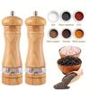 6 Inch Manual Pepper Grinder Rubberwood Acrylic Ceramic Core Fresh Ground Spice Mill