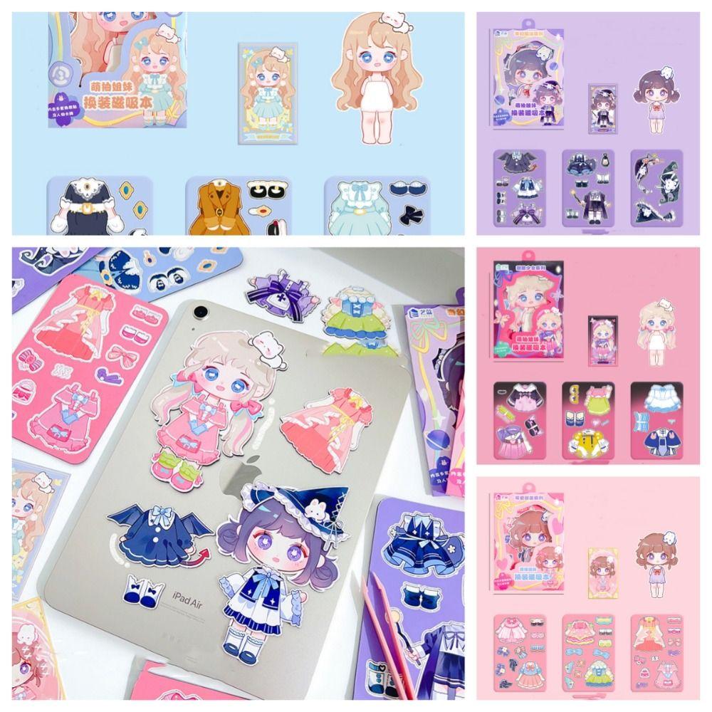 

Clothes Magnetic Sticker Toys Camp Out 3D Cartoon Phone Stickers DIY Creative Toys