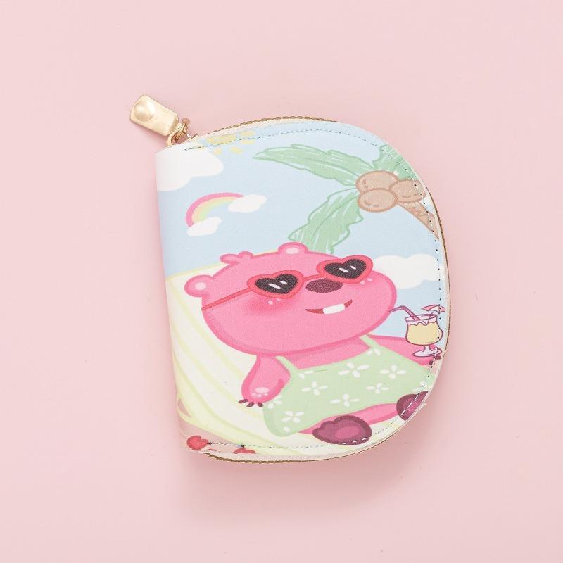 New small fresh cartoon student cute zipper short women s wallet change bag card bag wallet 118525 1887₽