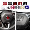 53*43mm Car Steering Wheel Emblem For Civic Accord Fit CRV Jazz Odyssey Prelude Insight Legend Stream HRV Crider XRV GK5