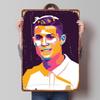 Fußballer Portugal Metallposter Benutzerdefinierte Wandkunst Retro Vintage Blechschilder für Man Cave Innendekoration Wohnzimmer