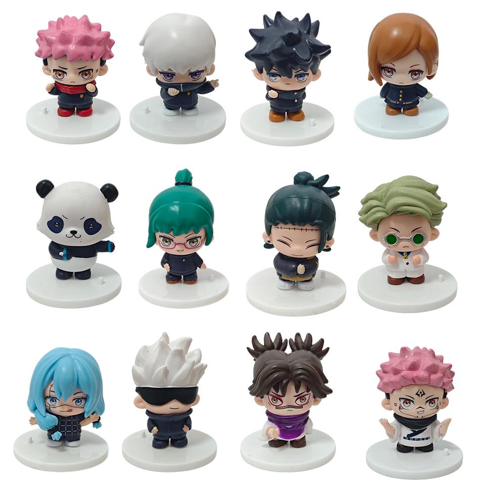 6pcs/set 7cm Jujutsu Kaisen Anime Action Figure Gojo Satoru Megumi Itadori Yuji Ryomen Sukuna Nanami Geto Suguru Cute Model Toys