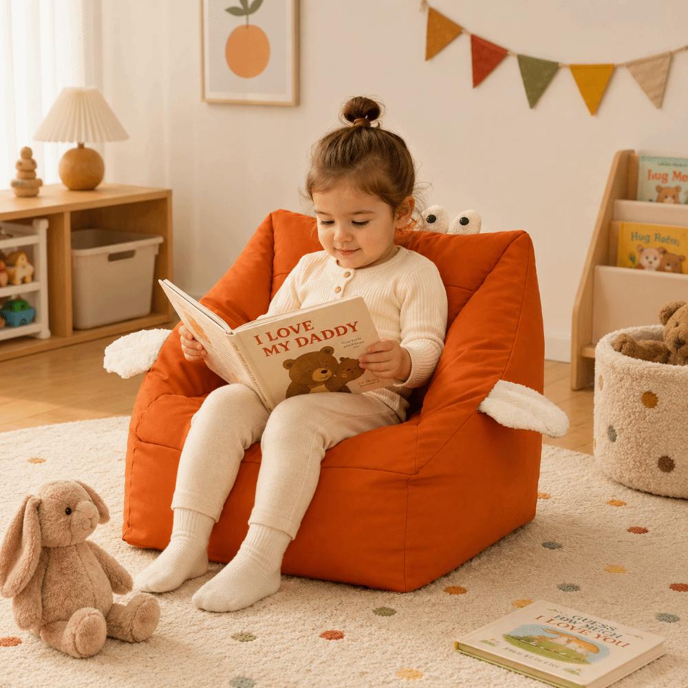 Built-in Side Storage Pouch Soft Sofa Chair Ergonomic Curved Backrest Lazy Sofa Daily Leisure Seat