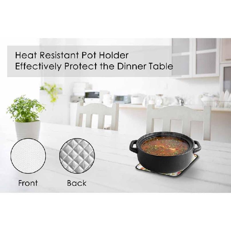 Vintage Flower Oven Mitts and Pot Holders Sets Rose Leaf Branch Spring Nature Heat Resistant 3pcs for Cooking Baking BBQ