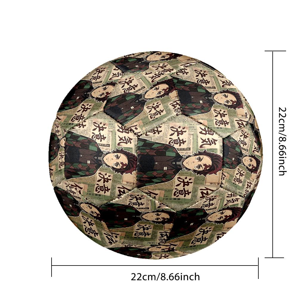 Demon Slayer Size 5 Soccer Ball, Durable Standard Football For Training Match Outdoor Sports