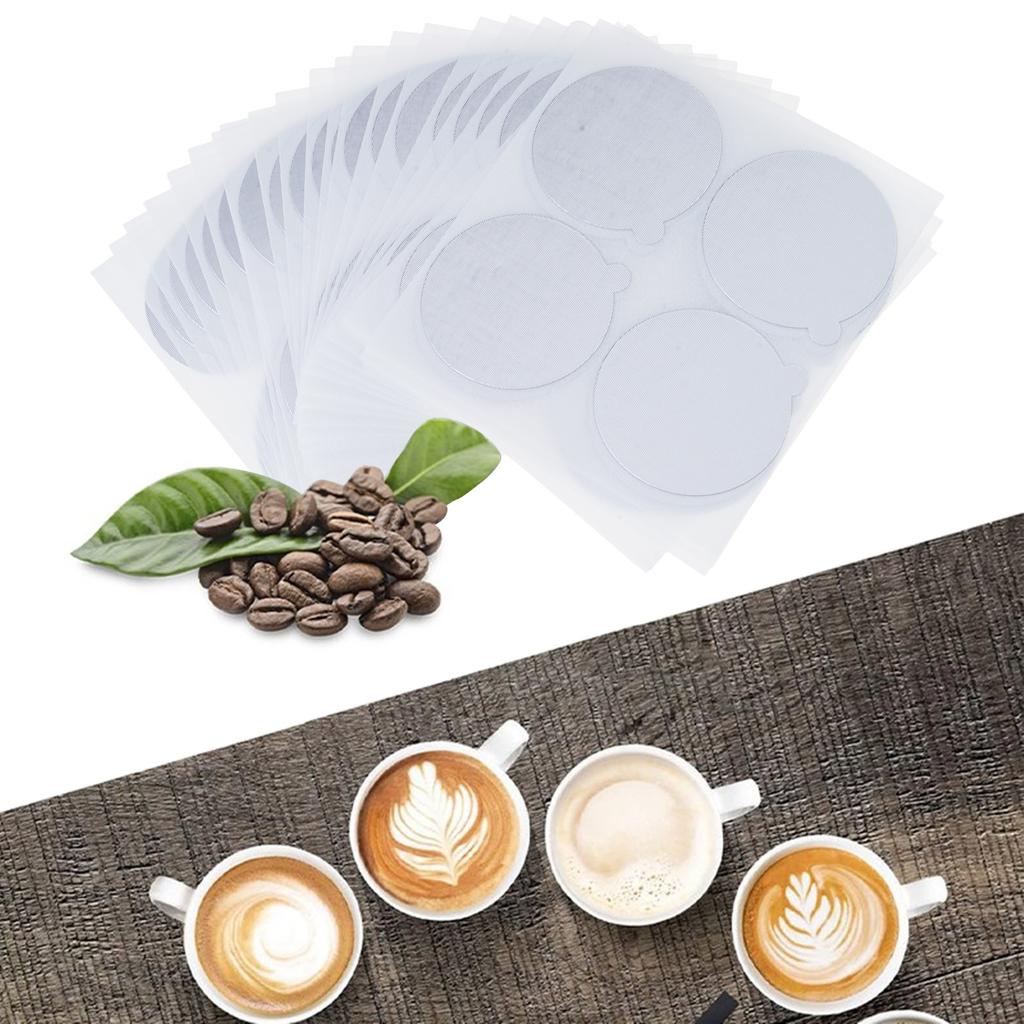100PCS Aluminum Coffee Pods Stickers 37mm Coffee Pods Sealers Preservation Covers Coffee Pods Sealing Lid for Coffee