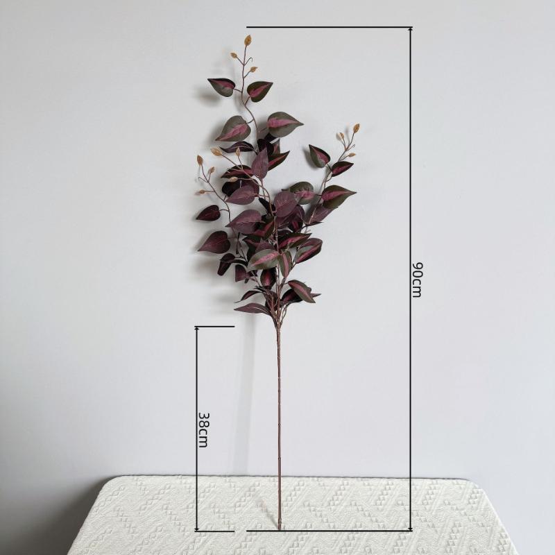 6pcs Simulation Plants Silk Eyebrows Leaves Bedroom Decoration Artificial Plant Green Eyebrow Leaf Branch Hotel Decorative