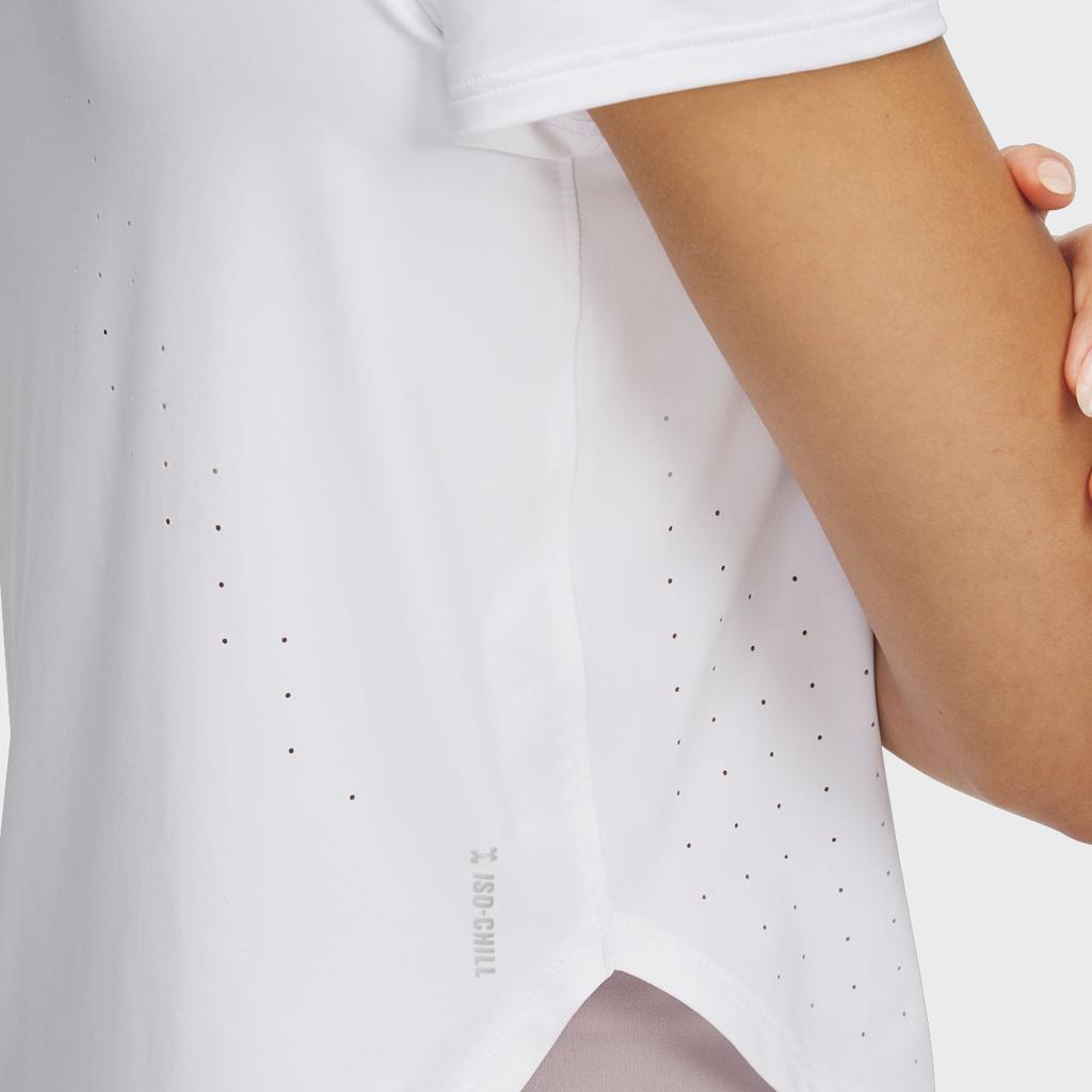 Under Armour Launch Elite Fashion Comfortable Versatile Trendy Short Sleeve Regular T-Shirt Women Tops White 1389564-100