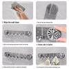 Punch-Free Suction Cup Bathroom Wall Hooks - Five-Row Adhesive, Traceless, Door Storage Rack