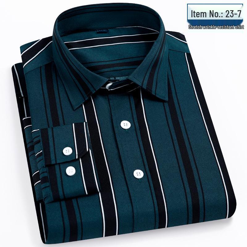 Men's Striped Non-Iron Long Sleeve Shirt—Spring/Summer Collection