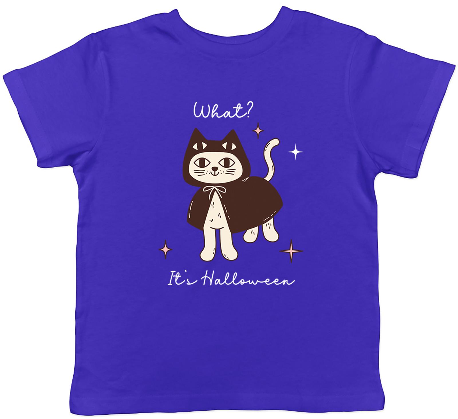 

What It s Halloween Kids T-Shirt Cat Dracula Funny Childrens Boys Girls Gift 160