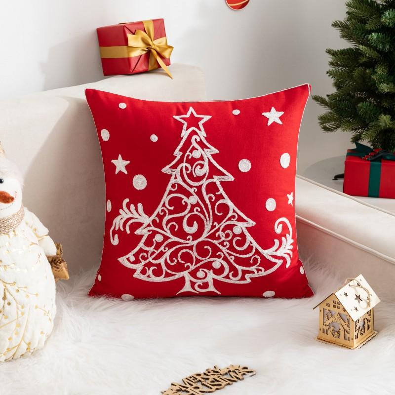 Christmas Pillow Cover Decorative Throw Pillow Case Covers Funny Square Cushion Covers for Sofa Bed Couch Car Home Christmas Decor 18X18inch