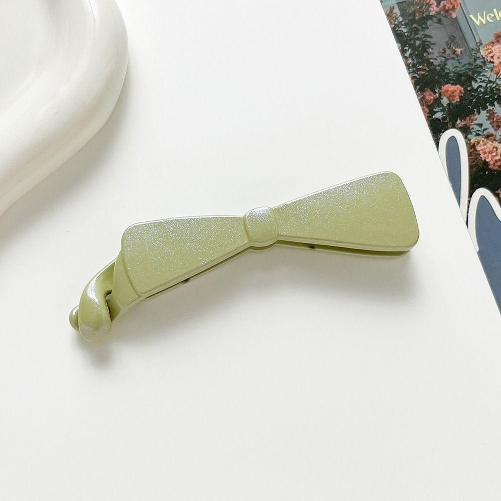Fine Flash Ponytail Holder Bow Hair Clips Korean Accessories Banana Big Clip  Women