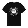 Women's Fashionable Round Neck Casual Retro Print Short Sleeved T-shirt Top
