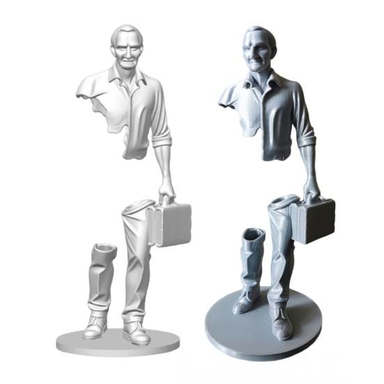 Jijijing 3D Printed Working Person Figurine with Briefcase, Modern Abstract Art Ornament for Desktop Bookshelf Office Decor, Stable Base Creative