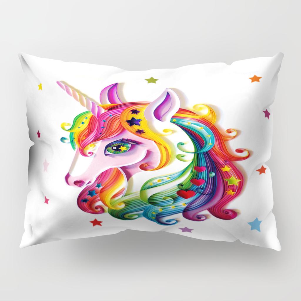 50*30cm Cute Unique Unicorn Long Pillow Cover