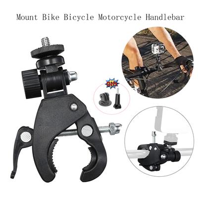 Mount Bike Bicycle Motorcycle Handlebar Clamp Camera Mount Tripod Adapter for Insta360 X4 Ace Go3 X3 Gopro 12 11 DJI Action 4 3