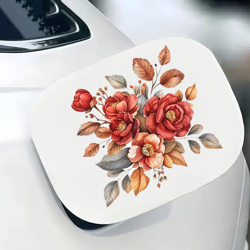 QT2080#15cm Floral Vinyl Aufkleber Blume Geeignet für Laptop, Auto, LKW, Van, SUV, Motorrad, Wand, Stoßstange, Fenster