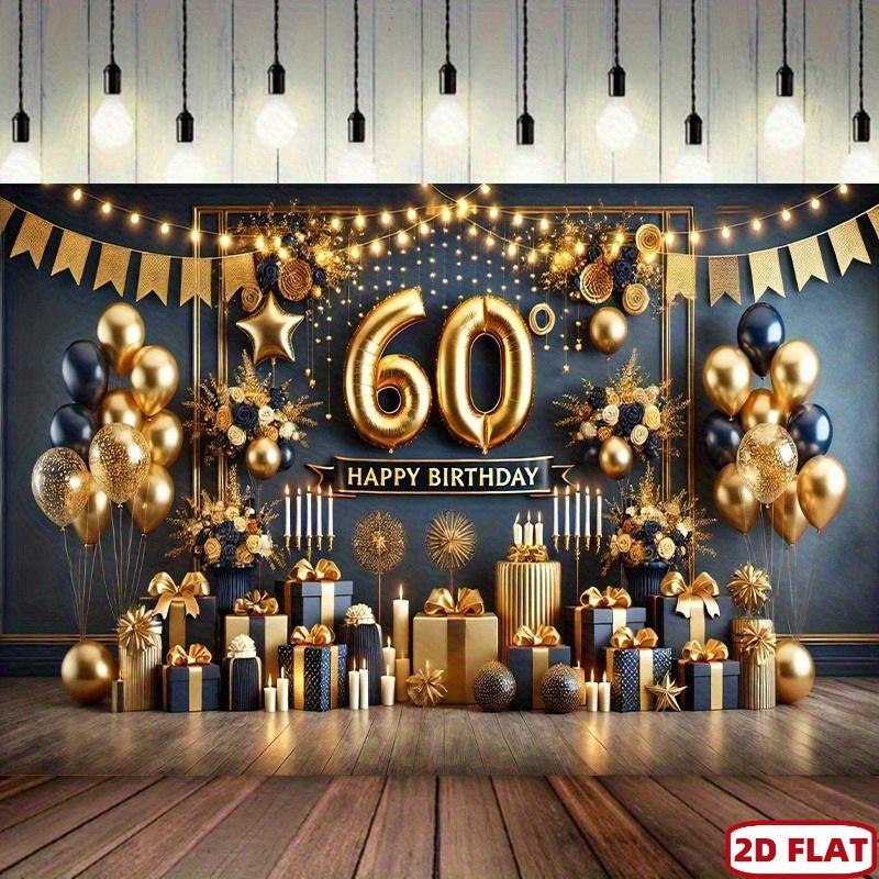 2D Flat Banner, 2D Flat Happy Birthday Party Background Screen - 8ft x 6ft, suitable for studio and outdoor celebrations