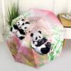 1pc Panda Garden Decor Automatic Open/Close Umbrella, Compact Travel Umbrella, 8-Rib Sturdy Frame - Ideal Gift for Friends Yy251118013