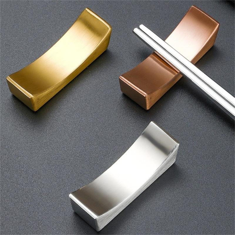 Pack of 2 Elegant Chopsticks Holder Spoon Organizers Stainlesss Steel Chopstick Rests for Dining Table Kitchen Tool