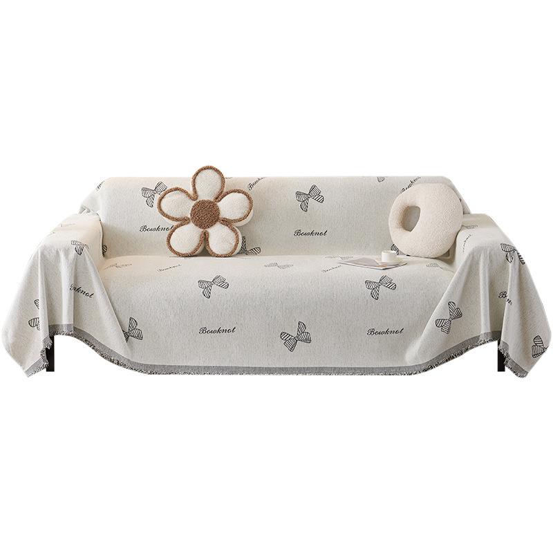 Simple Modern Sofa Towel Cover Cloth Four Seasons Integrated Non-Slip Cushion Anti-Scratching Sofa Cover All-Inclusive Universal Cover