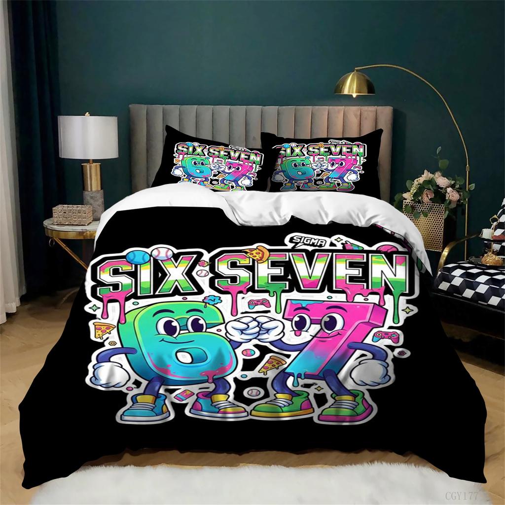 67 Steal A Brainrot Duvet Cover Set Full Cozy Ultra Soft Comforter Bedding Set Lightweight Breathable Duvet Cover With Zipper