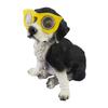 Solar Dog Statue with Glasses Resin Puppy Solar Lamp Garden Decor Solar Powered Dog Light for Home Yard Patio Lawn Pathway
