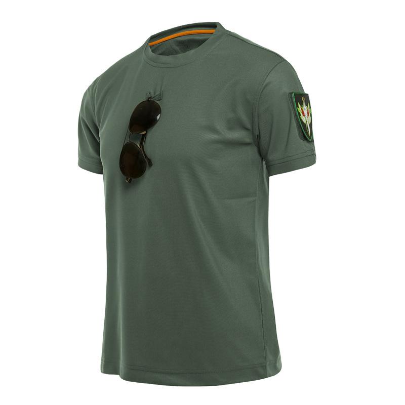 IELGY Outdoor T-shirt Men's Loose Large Size Casual Short-sleeved Stretch And Quick-drying Camouflage Training T-shirt Outdoor Short-sleeved Men