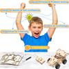 DIY Wooden Remote Control Car Wooden Four Wheel Drive Racing Assembling Science Experiment Kits KIDS STEM Educational Toy