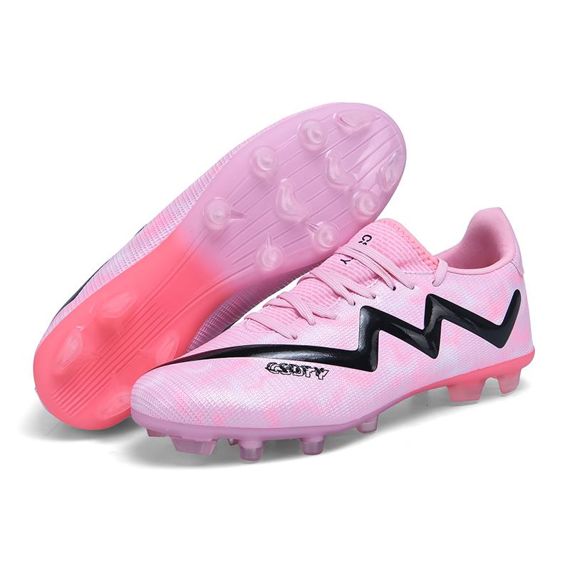 32-45 Football Shoes Men's High-top Football Boots Large Size Long Nails Leather Boys Soccer Shoes